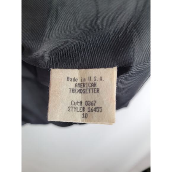 Vintage American Trendsetter Black Western Fringe Jacket Size 10 - Picture 5 of 9